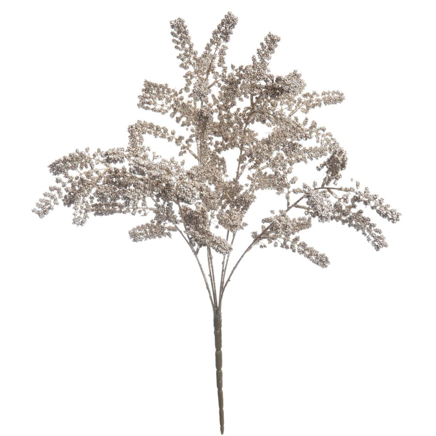 Home Accessories * | 19In Glitter Berry Bush Fire Sale