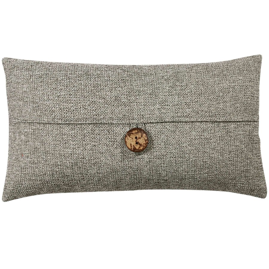 Home Accessories * | Clayton Grey Coconut Button Throw Pillow, 13 24 Classical Style