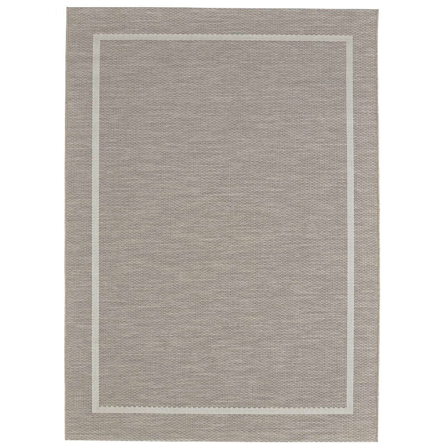 Rugs & Curtains * | (E198) Honeybloom Ivory Border Indoor & Outdoor Accent Rug, 3 5 Premium Product