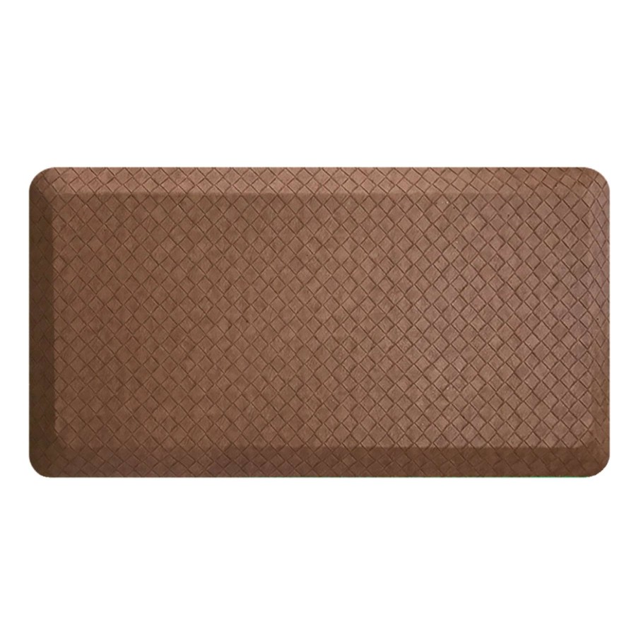 Rugs & Curtains * | Brown Woven Look Comfort Kitchen Mat, 20 32 At Discount Prices