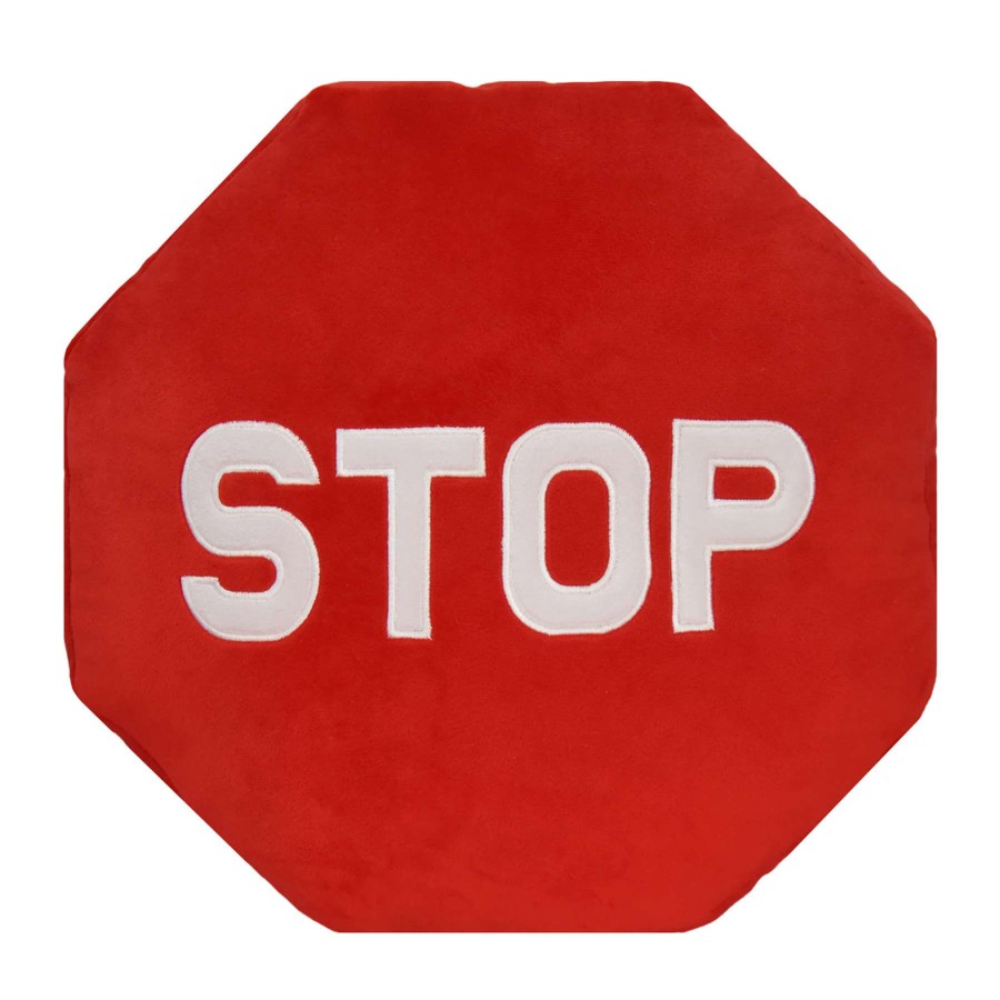 Home Accessories * | Stop Sign Shaped Plush Pillow Outlet Sale