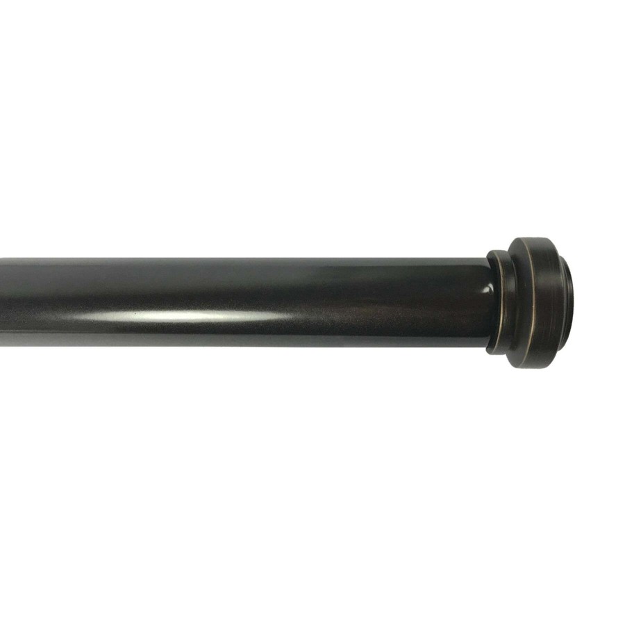 Rugs & Curtains * | Endcap 36 -72 Adjustable 1 Diameter Curtain Rod, Bronze Finish Outlet Sale