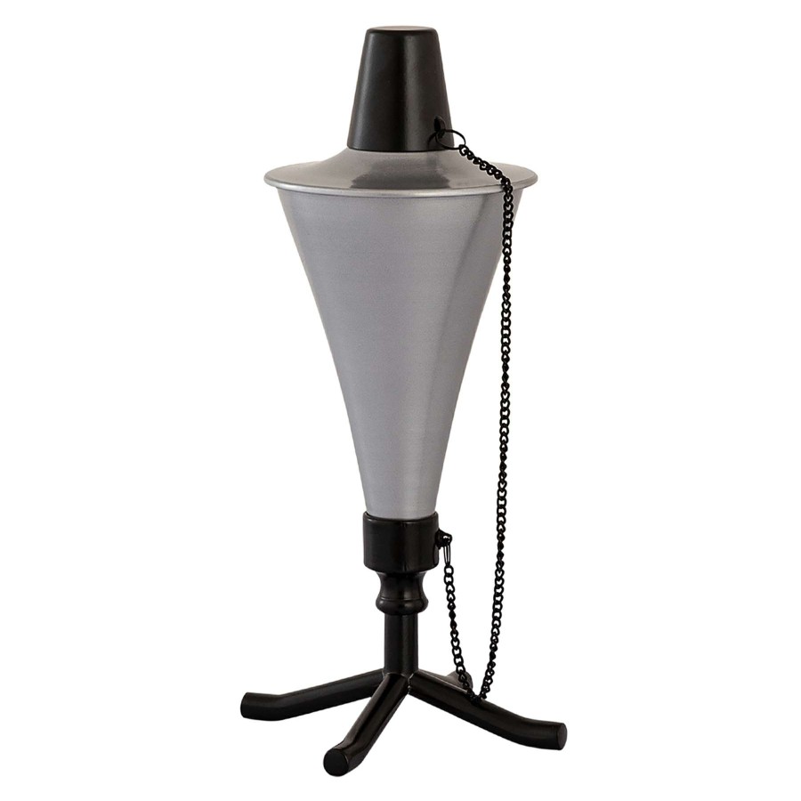 Home Accessories * | White Metal Conical Tabletop Torch At Discount Prices