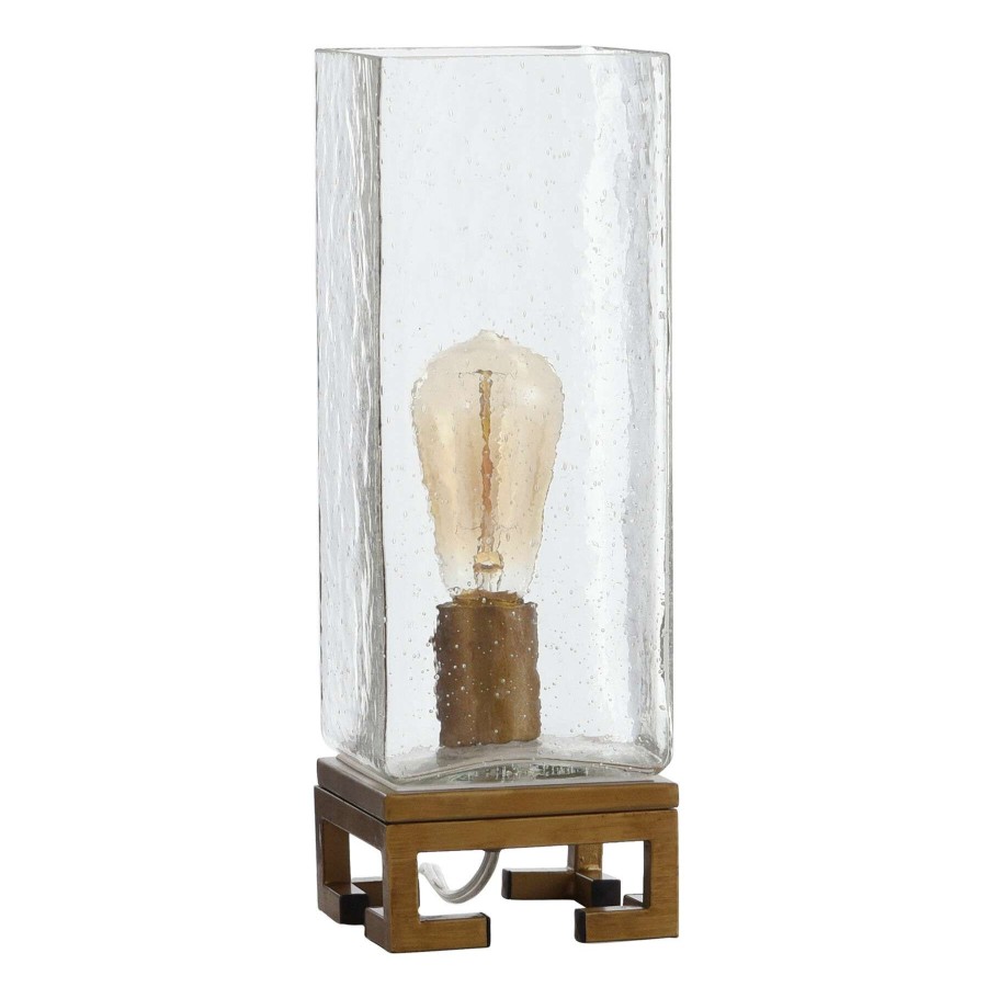 Home Accessories * | Gold Heirloom Glass Uplight Lamp, 14 Discount Store