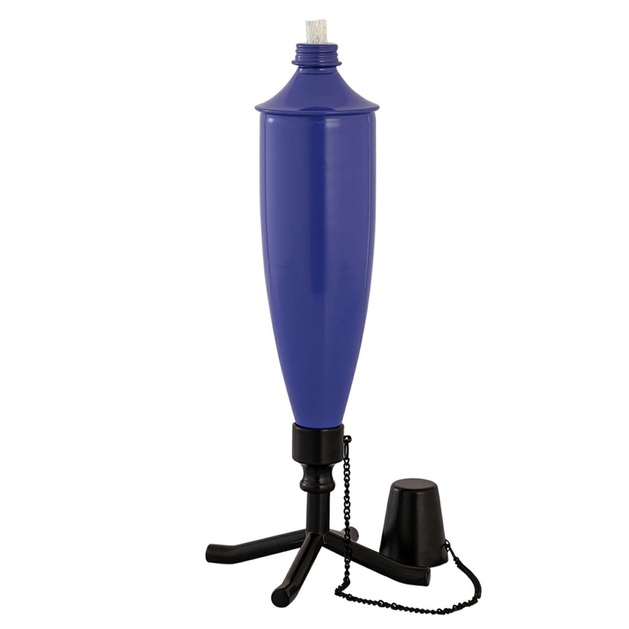 Home Accessories * | Dark Blue Metal Genie Tabletop Torch At Discount Prices