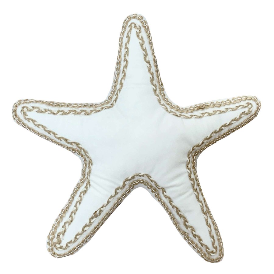 Home Accessories * | Ty Pennington Starfish Shaped Embroidered Throw Pillow, 14 Exclusive Design