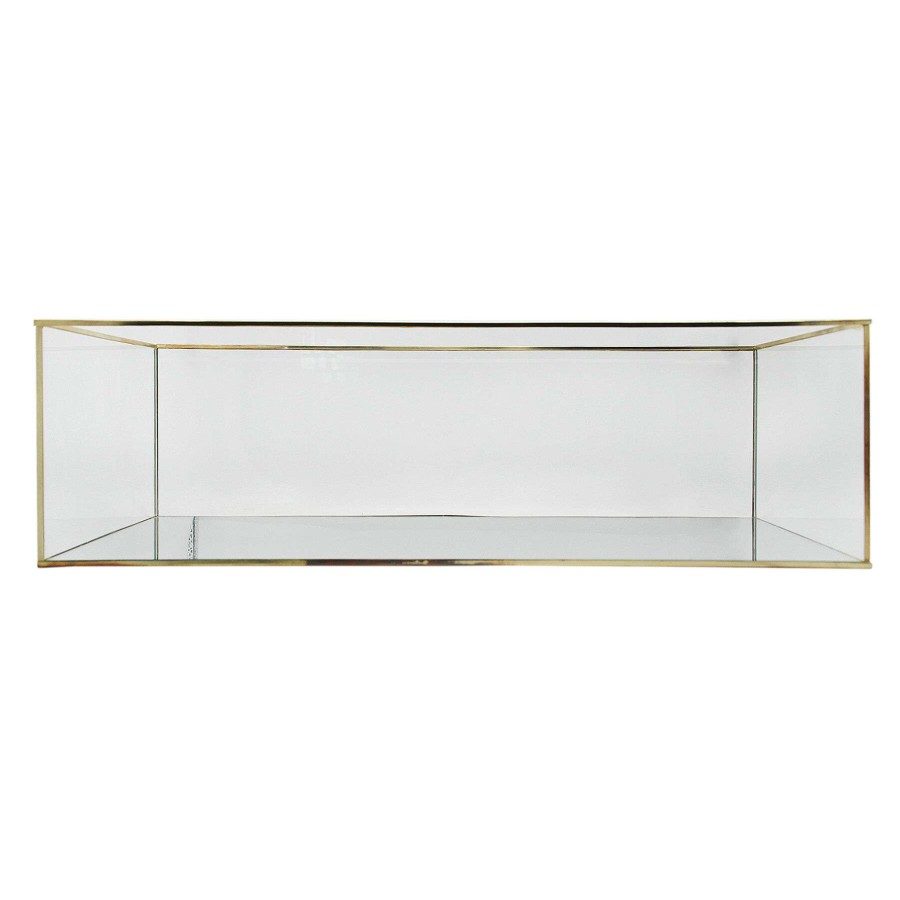 Home Accents * | Gold Metal Frame Glass Box, 21 6 Shop