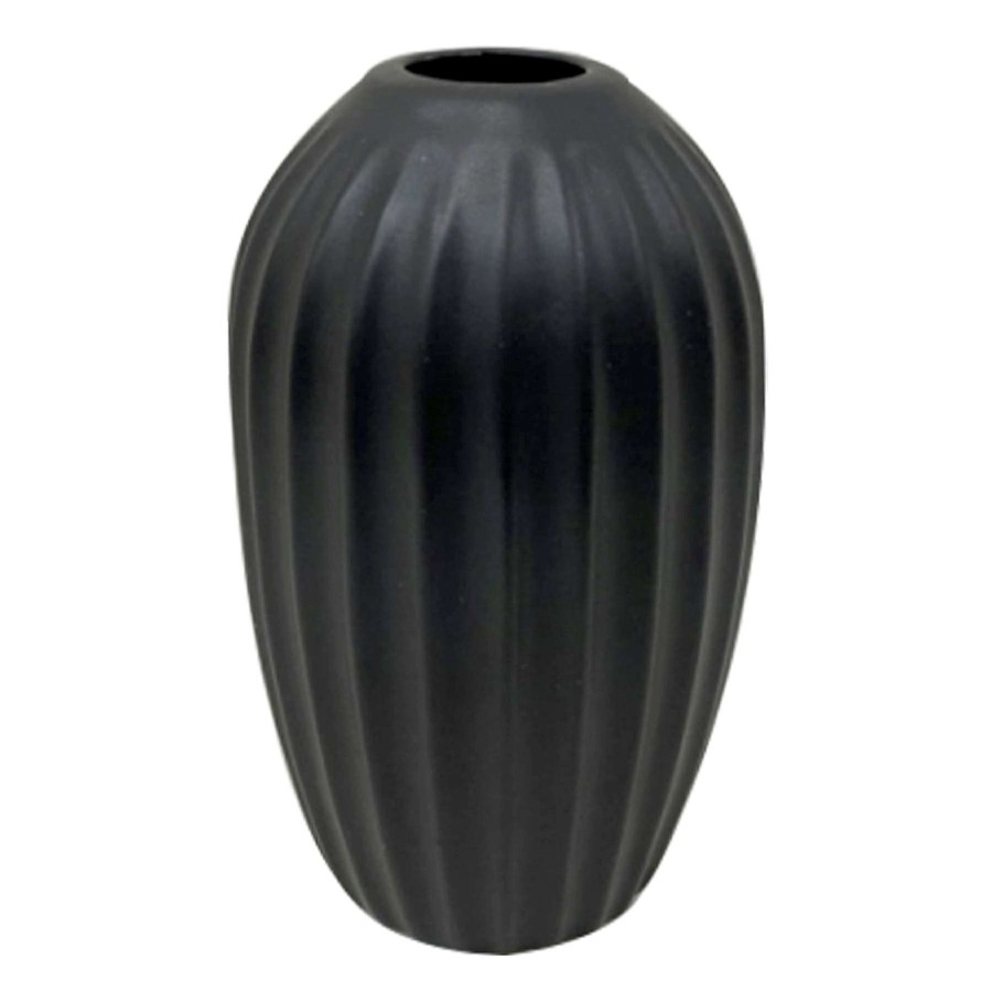 Home Accents * | Black Ceramic Vase, 6 Lower Prices