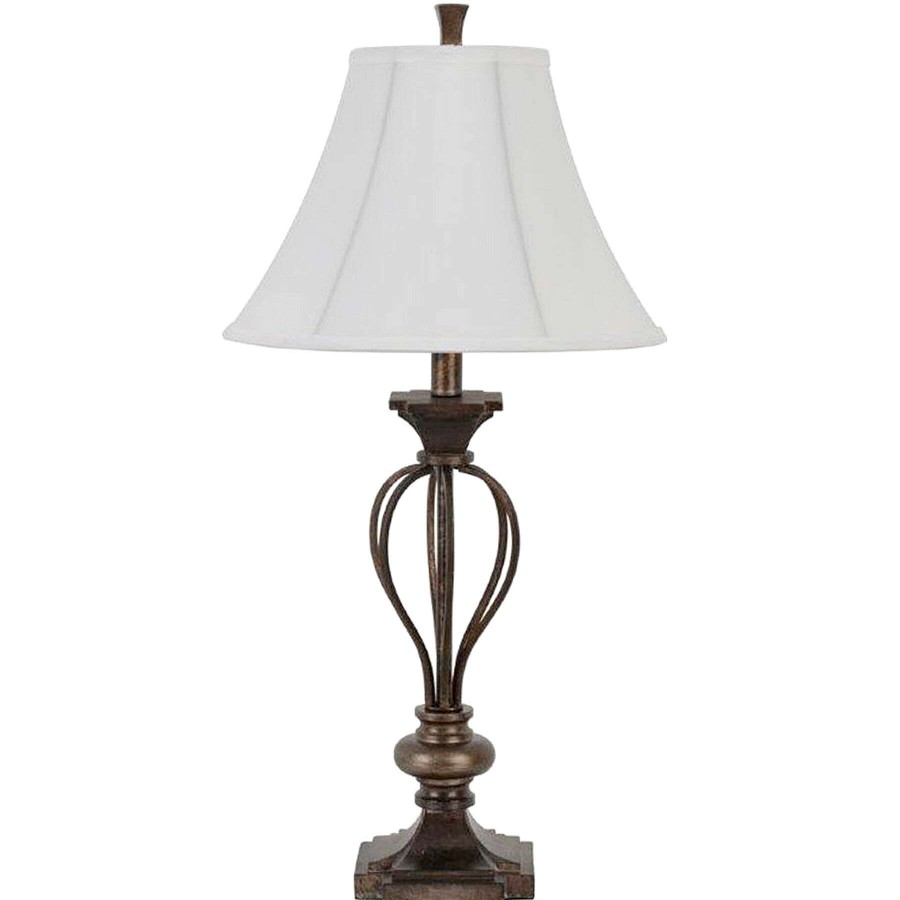 Home Accessories * | Bronze Open Metal Table Lamp, 21 Quality Guarantee