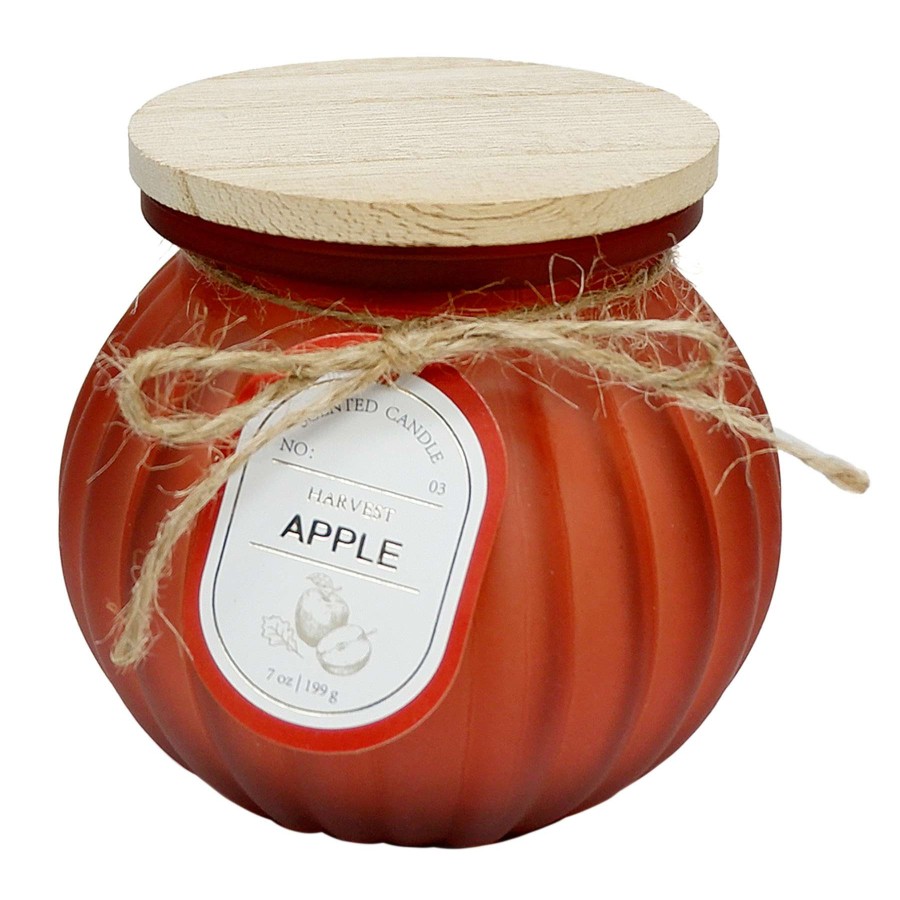 Home Accessories * | Harvest Apple Scented Pumpkin Jar Candle, 7Oz Limited Edition