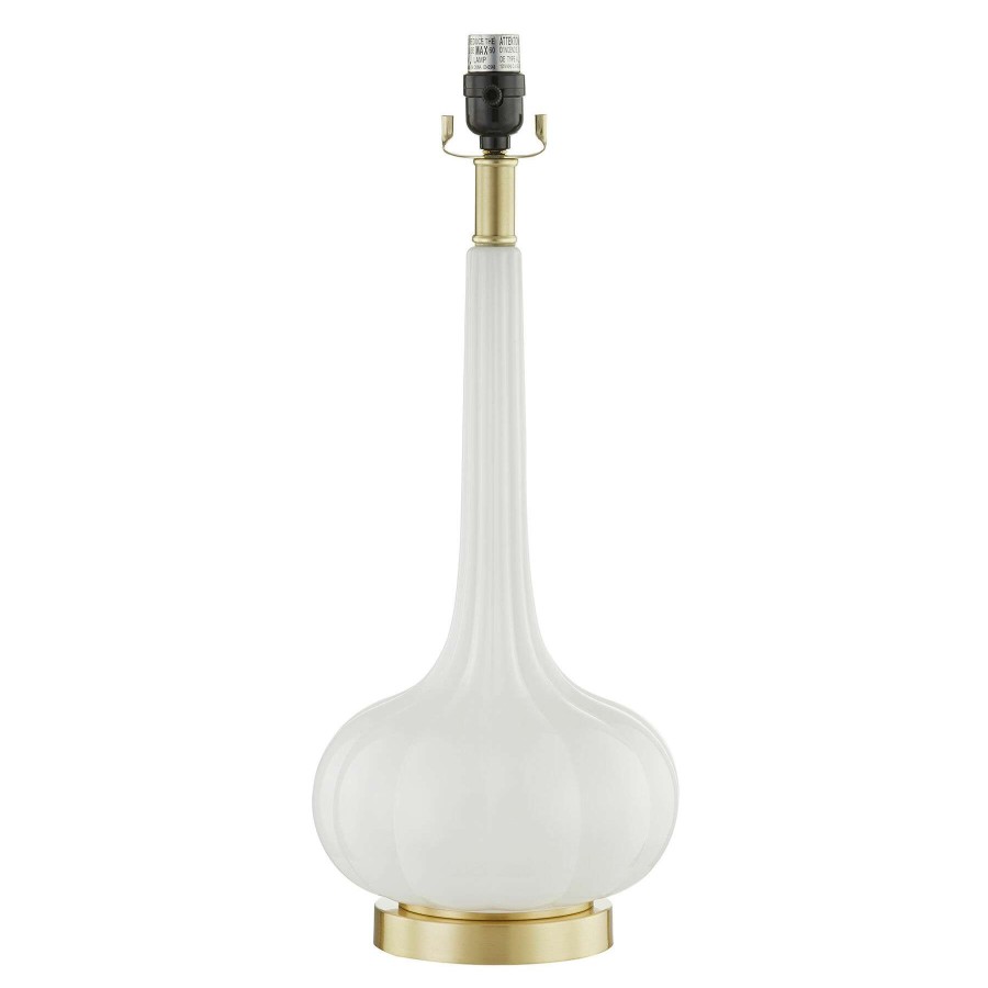 Home Accessories * | Grace Mitchell White Scallop Table Lamp, 22 At Reduced Price