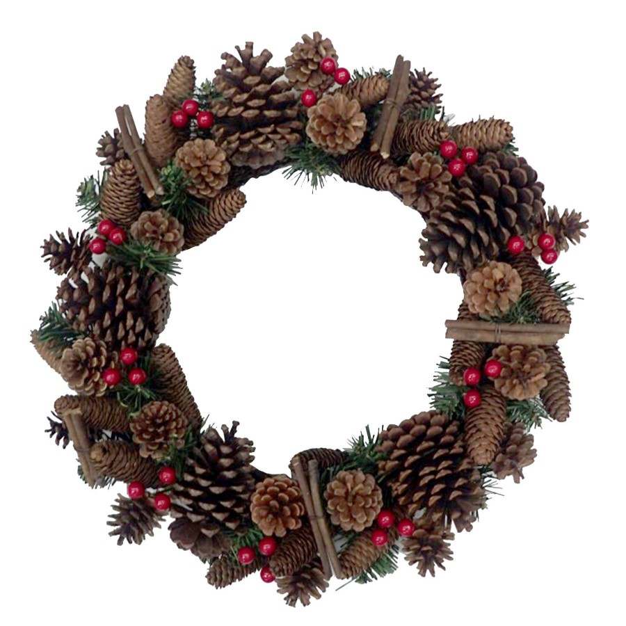 Home Accessories * | 20 Cone/Berry Wreath Outlet