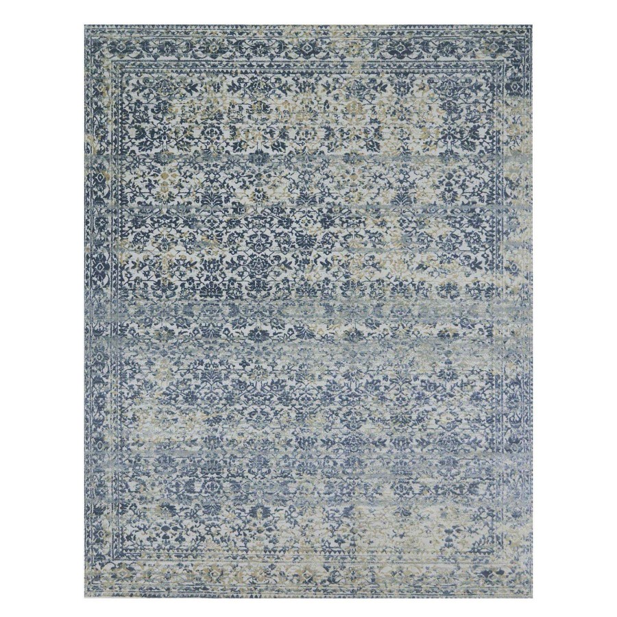 Rugs & Curtains * | (A377) Venice Distressed Look Blue Area Rug, 8 10 Latest Fashion