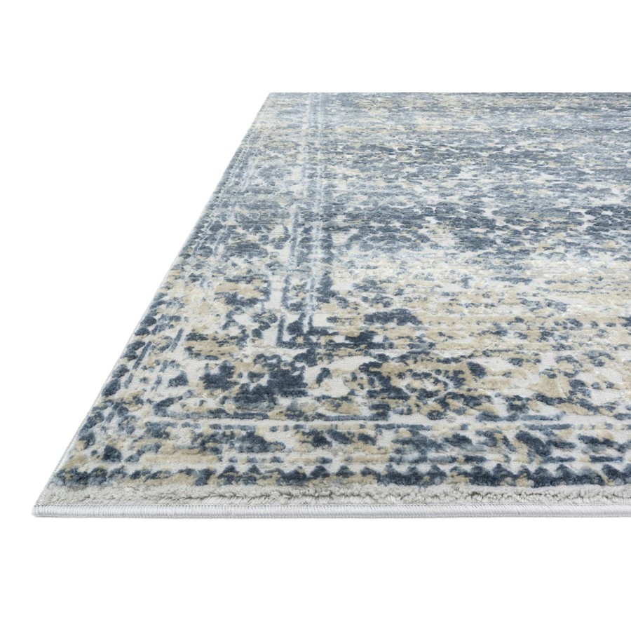 Rugs & Curtains * | (A377) Venice Distressed Look Blue Area Rug, 8 10 Latest Fashion