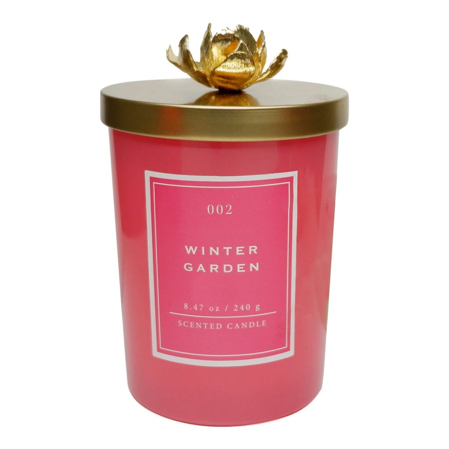 Home Accessories * | Winter Garden Scented Flower Lid Jar Candle, 8.47Oz Discount Store