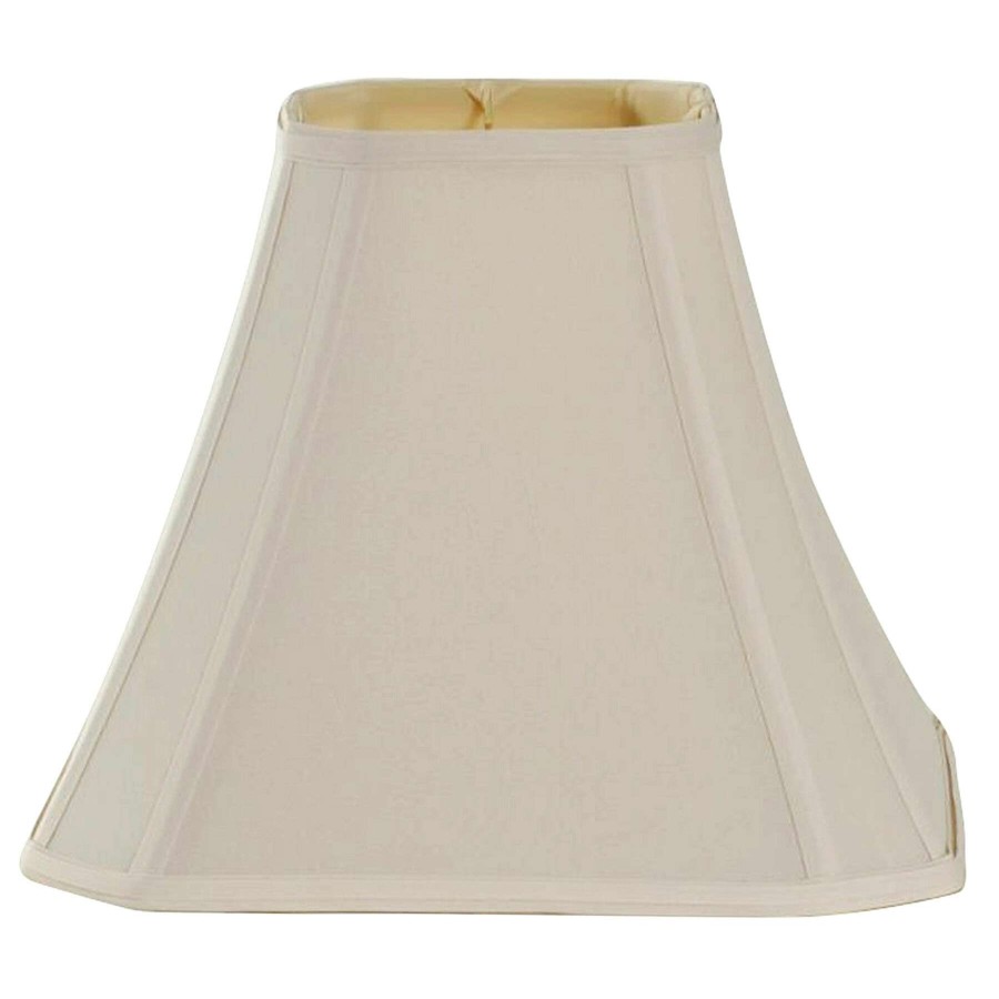 Home Accessories * | Geneva Ivory Square Bell Linen Table Lamp Shade, 11 6 New Collections