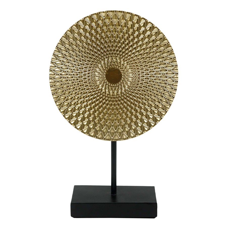 Home Accents * | Metallic Mandala Disk Sculpture, 14 Hot Sale