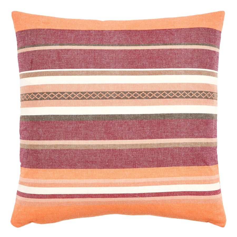 Home Accessories * | Tracey Boyd Kiana Plum Peach Striped Throw Pillow, 18 Shop