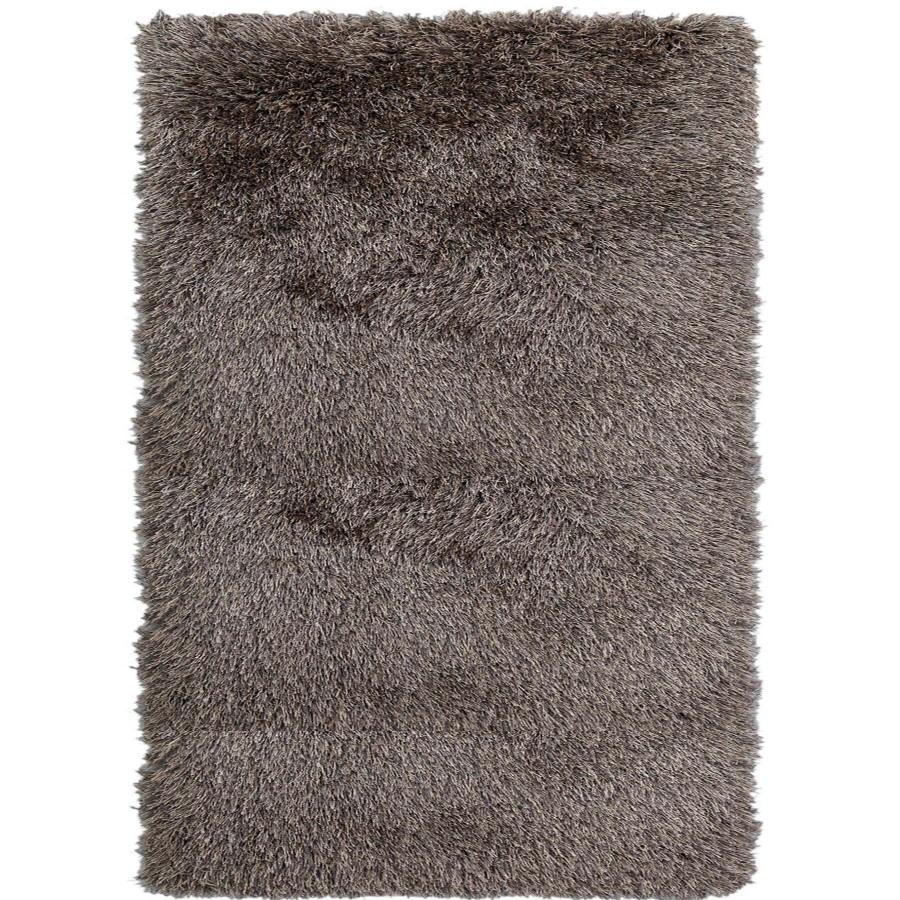 Rugs & Curtains * | (C20) Mixed Natural & Grey Long Pile Shag Area Rug, 5 7 Discounts