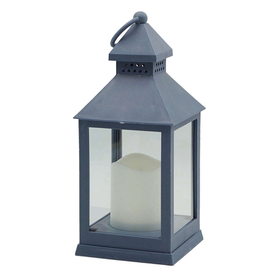 Home Accents * | Navy Led Candle Lantern, 9 Reliable Quality