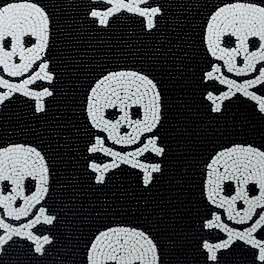 Home Accessories * | Beaded Skulls Halloween Throw Pillow, 12 Lower Prices