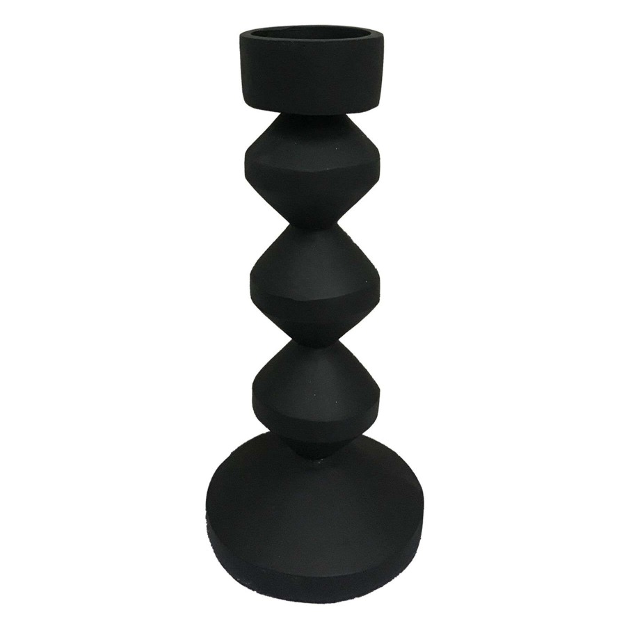 Home Accents * | Matte Black Taper Candle Holder, 8 At Reduced Price