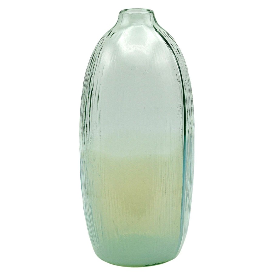 Home Accents * | Green Opaque Glass Vase, 14 At Discount Prices