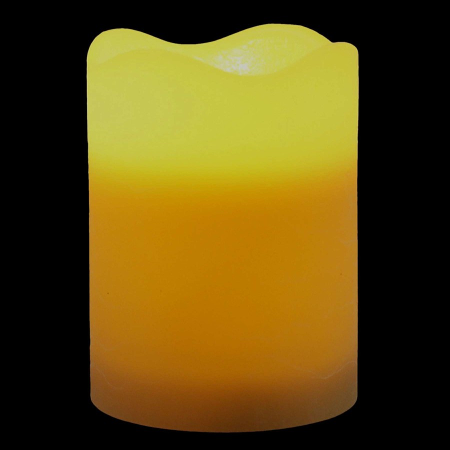 Home Accessories * | 3X4 Led Wax Candle With 6 Hour Timer Brown Exactly Discount