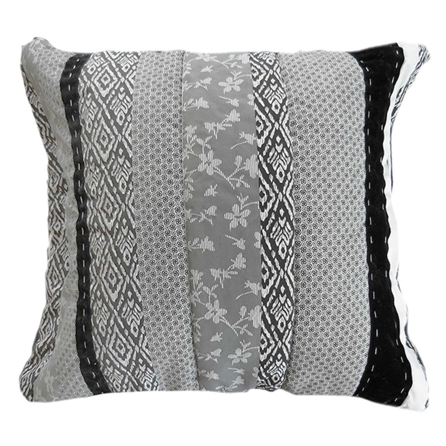 Home Accessories * | Blakely Sundance Quilted White & Grey Throw Pillow, 18 Discounts