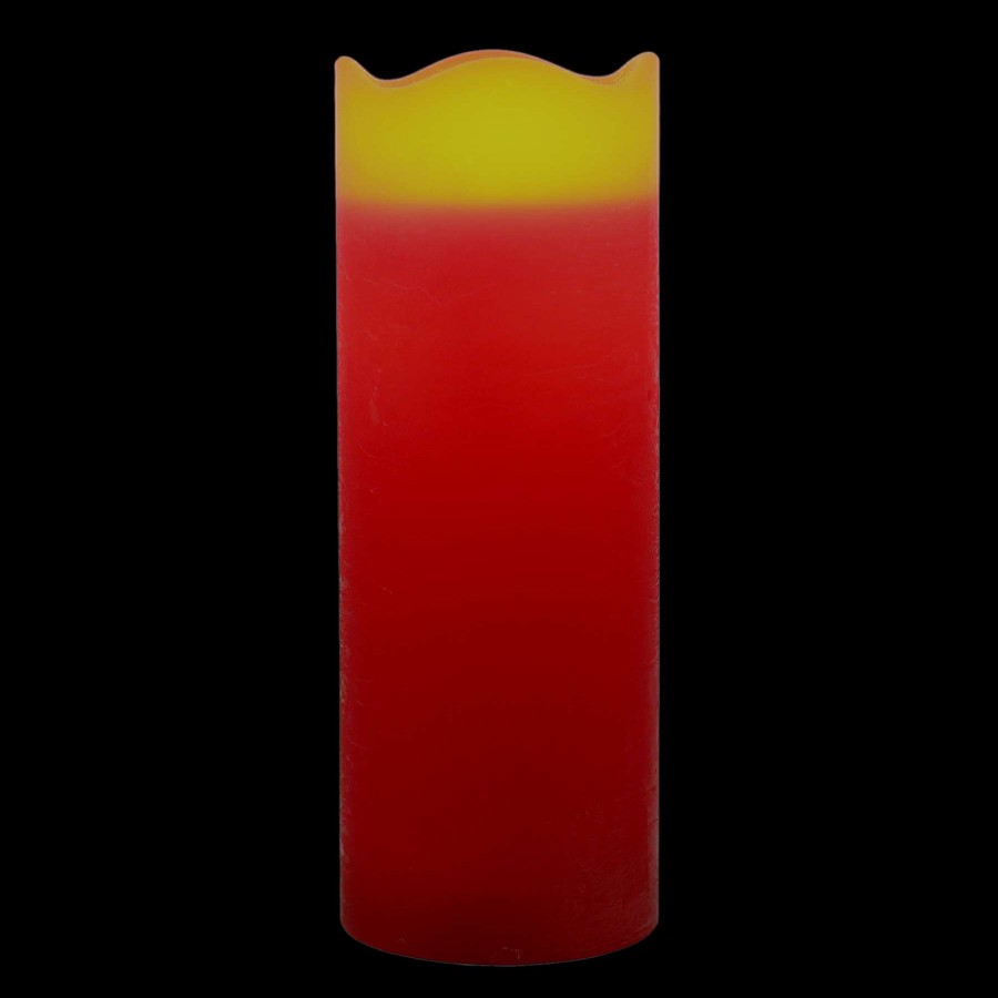 Home Accessories * | 4X10 Led Wax Candle With 6 Hour Timer Red Classical Style