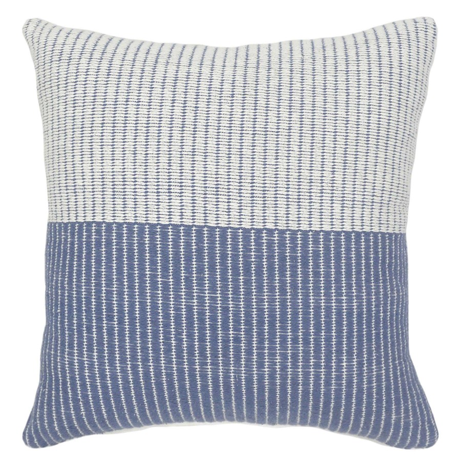 Home Accessories * | Blue Color-Block Throw Pillow, 18 Exactly Discount