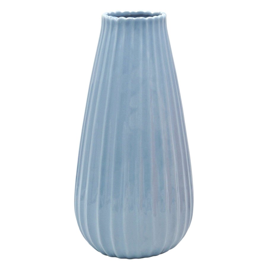 Home Accents * | Grace Mitchell Blue Ceramic Vase, 11 Reliable Quality