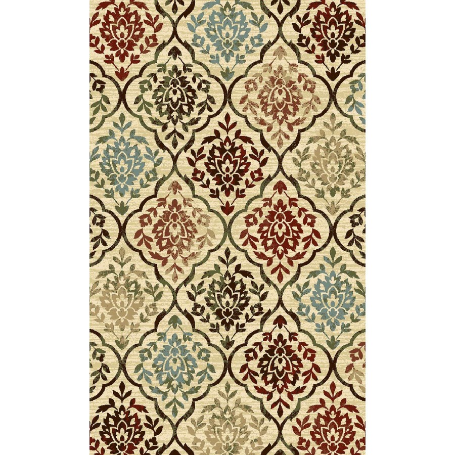 Rugs & Curtains * | (D442) Oriental Ogee Floral Design Runner, 2 7 At Reduced Price