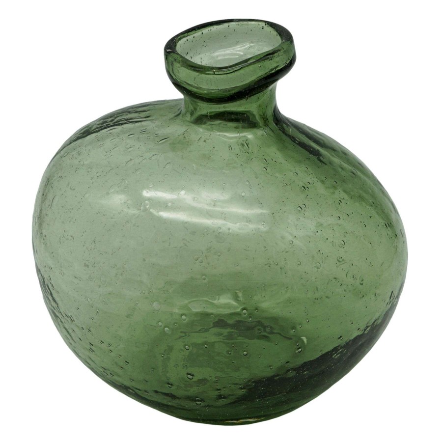 Home Accents * | Green Glass Vase, 7 Reliable Quality