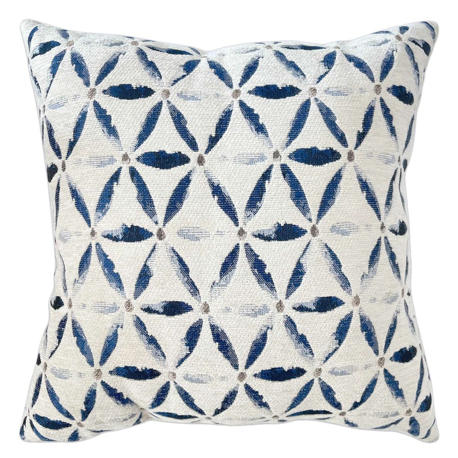 Home Accessories * | Blue & Ivory Cadence Jacquard Chenille Throw Pillow, 18 Latest Fashion