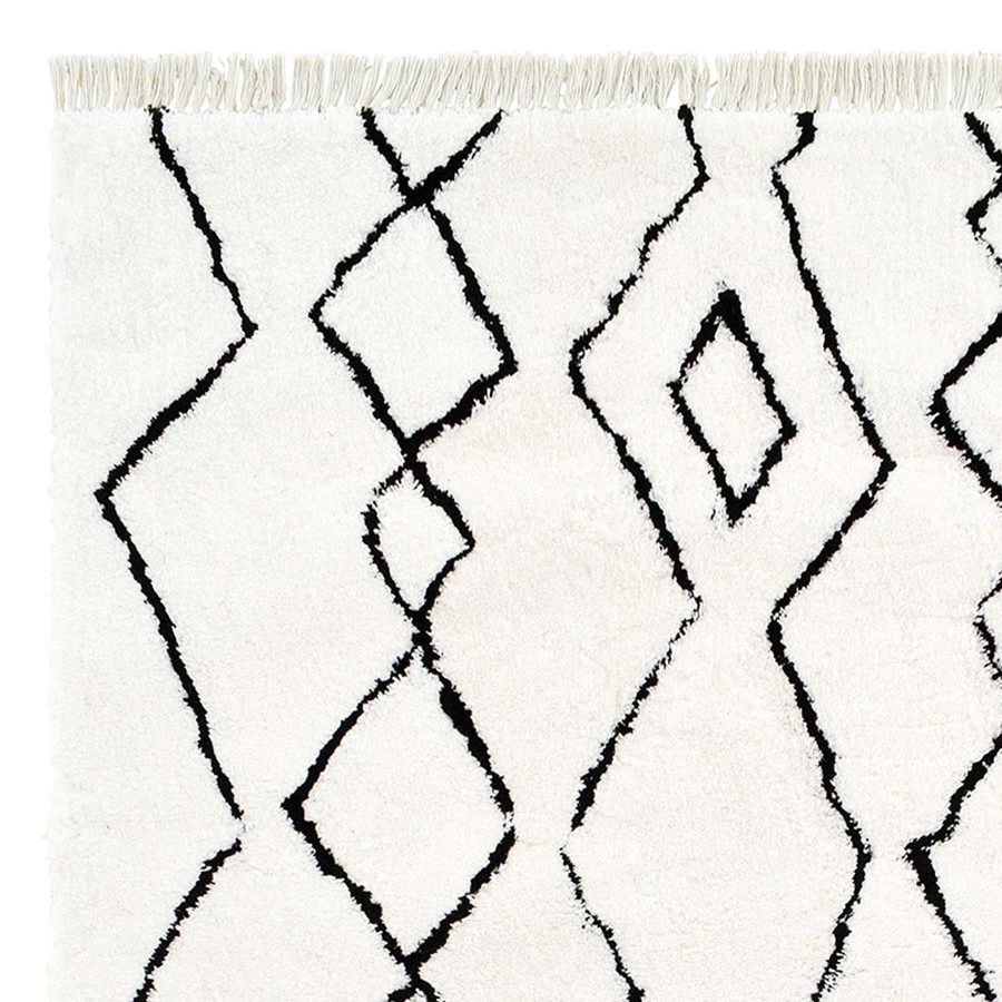 Rugs & Curtains * | (C183) Imperial White Patterned Area Rug With Tassels, 5 7 Delicate Design